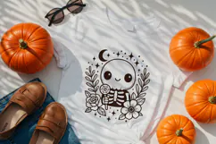 Kawaii Skeleton SVG Cut File| Cute Halloween PNG Clipart Product Image 2