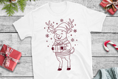 Cute Christmas Reindeer SVG Cut Files| 4 Hot Cocoa &amp; Lights Product Image 8