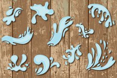 21 liquid drops and splashes clipart Product Image 3