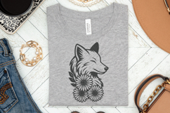 Fox Head Floral SVG| Foxes Laser Engraving Cut Files Product Image 4