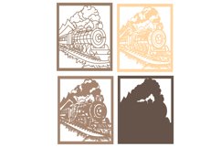 Train multilayer SVG/ Train cut file/ 3D layered mandala svg Product Image 2