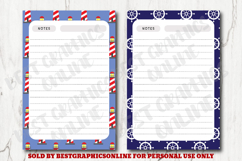 Nautical Note Paper Bundle Page, Anchor Writing Papers Set Product Image 4