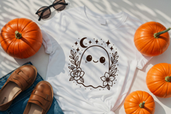 Cute Ghost Halloween SVG | Kawaii Spooky Clipart Product Image 3