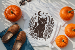 Kawaii Halloween Cat SVG and PNG Clipart Product Image 3