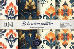 Chic Boho Vintage Digital Paper, Abstract Boho Vintage theme Product Image 1