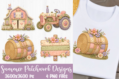 Pastel Summer Patchwork Sublimation PNGs Product Image 2
