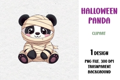 Halloween Panda, Cute Clipart Product Image 1
