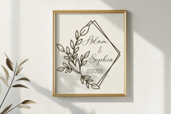 Floral Wreath Svg Cut File. Diamond Leaves Frame Png. Product Image 3