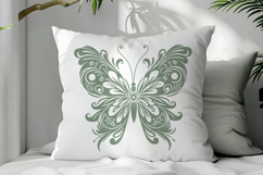 Butterfly Silhouette SVG Cut File. Floral Butterfly PNG. Product Image 2