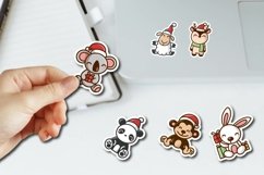 Animals christmas printable sticker bundle, christmas bundle Product Image 3