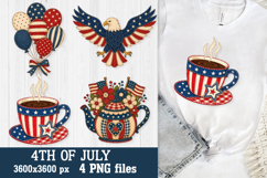 4th of July Patchwork Patriotic PNG Designs Product Image 4