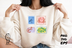 Vintage Sea Life Aesthetic Stamp Product Image 1