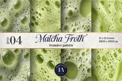 Matcha Foam Pattern, Matcha Froth Texture Digital Paper Product Image 1