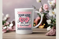 Love retro, your love is the best love, svg and sublimation Product Image 3
