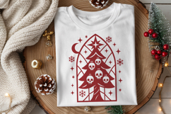Gothic Stained Glass Skull Christmas Tree SVG Window Product Image 2