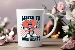 love music, flisten to your heart, valentine svg & sublim Product Image 3