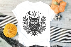 Gothic Owl Silhouette SVG Cut File | Halloween PNG Clipart Product Image 3