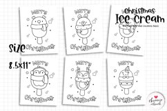 Christmas Ice Cream Digital stamp, Christmas Ice Cream Color Product Image 4