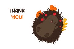 Hedgehog Cute Illustration Set Clipart Product Image 2