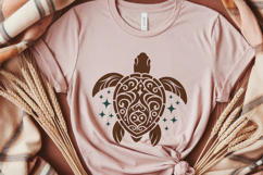 Ornamental Sea Turtle SVG | Tribal Turtle Mandala Cut File Product Image 2