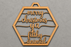 Personalized Merry Christmas Wooden Ornament Product Image 1
