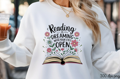 Reading is DREAMING PNG, Reading Book Sublimation PNG Product Image 3