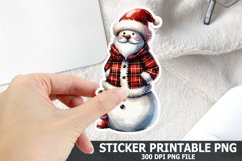 Christmas Santa Sticker| Christmas Sticker PNG Design Product Image 1