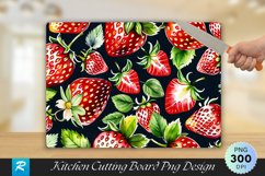 Strawberry Pattern Cutting Board Sublimation Design Product Image 1
