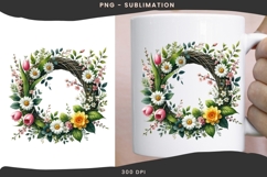 Spring wreath png design for T-shirts Product Image 3