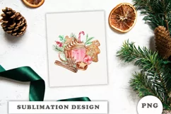 Christmas Hot Cocoa Mug with gingerbread PNG Product Image 3