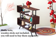 Miniature industrial modern bookcase digital file kit, doll Product Image 3