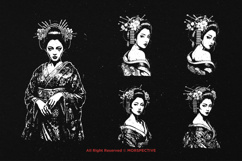 10 Bundle Dark Art Geisha Japanese Girl Kimono Kabuki Sakura Product Image 5