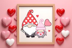 Valentines Day Gnomes Clipart, Valentines Clipart Product Image 3