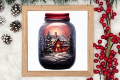 Christmas in Jar Watercolor Clipart, Christmas in Jar Product Image 3