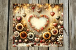 Romantic sunflower | valentine Skinny tumbler Sublimation PL Product Image 3