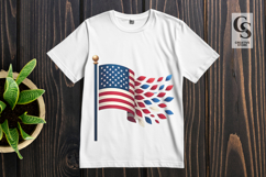 Patriotic Flag Clipart PNG Product Image 3