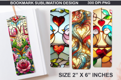 Flower Bookmarks Sublimation -Valentine Holly Berries PNG Product Image 1
