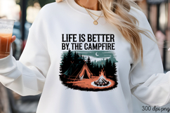 LIFE IS BETTER BY THE PNG, Retro Camping Sublimation PNG Product Image 3