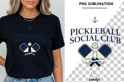 Pickleball Social Club PNG | Vintage Nautical Pickleball Product Image 3