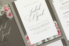 beautiful wedding card invitation with roses flower Product Image 3