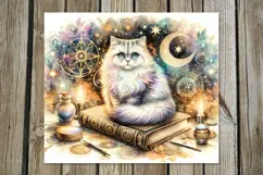 Mystic cat | 4 Skinny tumbler sublimation designs Product Image 3