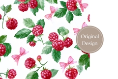Watercolor Raspberry Tumbler Wrap, Floral Tumbler Design Product Image 3