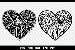 Hearts Pumpkin SVG, Fall SVG, Thanksgiving SVG, Autumn SVG Product Image 3