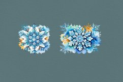 Watercolor Snowflakes 2 PNG sublimation Product Image 4