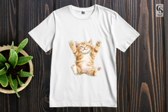 Cute Watercolor Kitten Clipart Sublimation PNG Product Image 2
