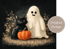 Halloween Ghost Tumbler, Cartoon Pumpkin Tumbler Wrap Product Image 3