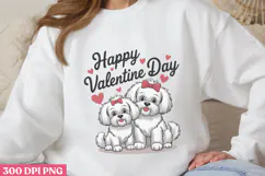 Happy Valentines Day PNG, Valentine Dog Sublimation PNG Product Image 3