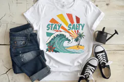 Stay salty Summer PNG, Retro Beach PNG Sublimation Design Product Image 3