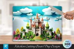 3D Castle Cutting Board Sublimation Design Product Image 1