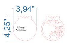 Rabbit Christmas Tree Toy SVG laser cut file for Glowforge Product Image 4